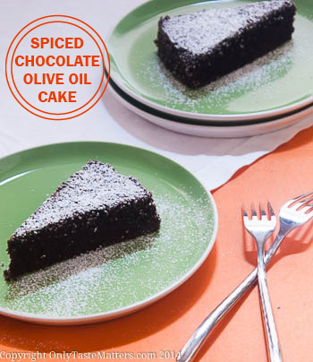 spiced olive chocolate cake oil